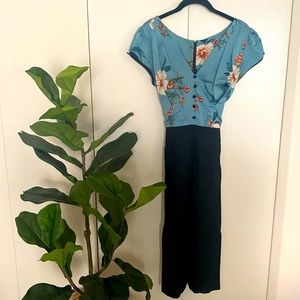 Stop Staring Floral Body Con Pin-Up Dress Size Extra Large